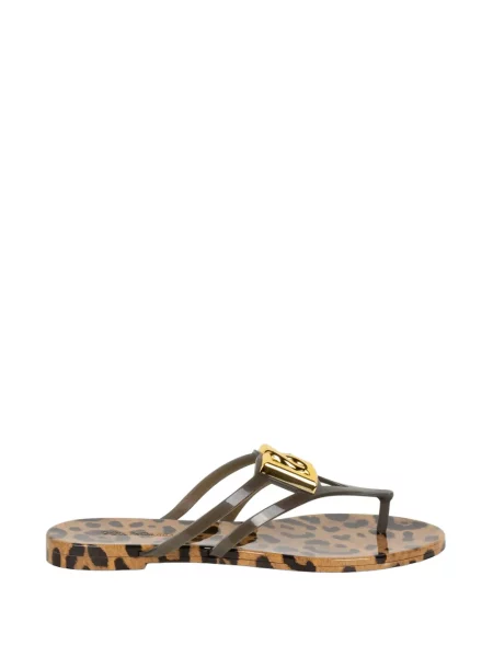 Sandale Dolce & Gabbana cu imagine cu model leopard maro