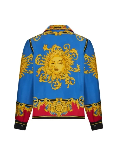 Jedwabna koszula Versace z nadrukiem