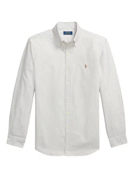 Ριγέ polo Polo Ralph Lauren με κουκούλα με αυτόγραφο λευκό