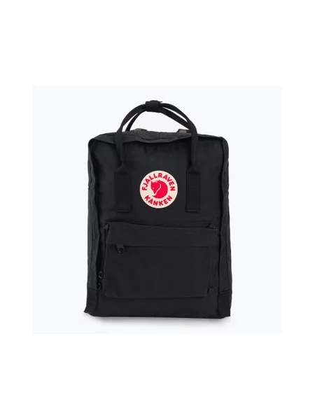 Однотонный большой рюкзак Fjallraven в уличном стиле черный