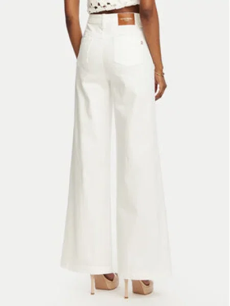 Rinascimento Džinsai Wide Leg balta