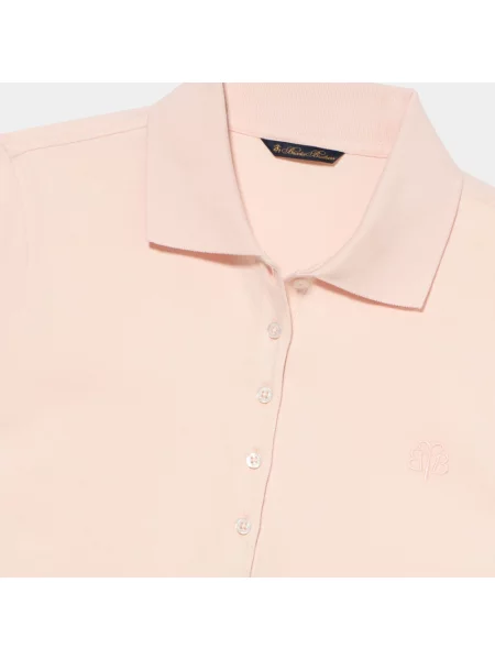 Koszulka polo Brooks Brothers z logo różowa