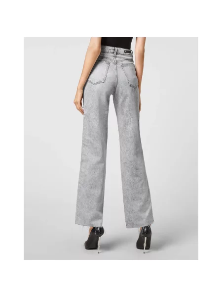 Szerokie jeansy Philipp Plein szare