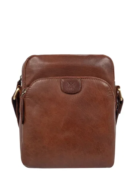 Ashwood Leather Мессенджер Темно-коричневий Шкіра коричнева