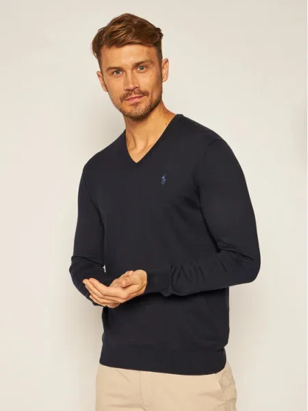 Polo Ralph Lauren Pulover Ls Sf Vn Pp Bleumarin albastru