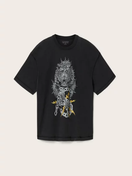 Футболка All Saints Iron Tiger чорний