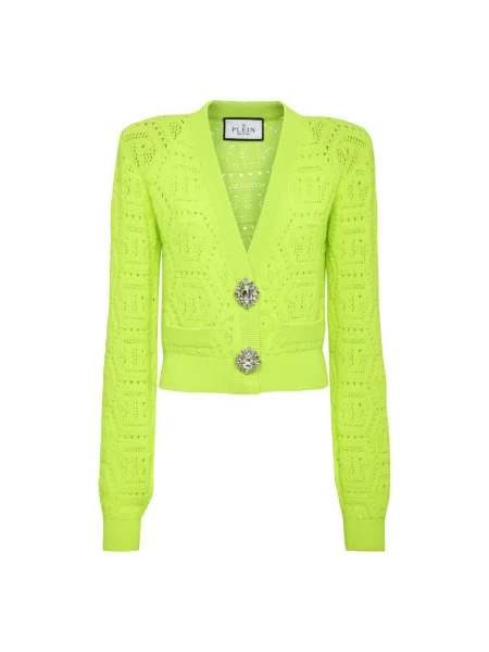Kardigan Philipp Plein wełniany żółty