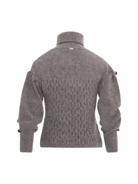 Sweter z golfem Fracomina szary