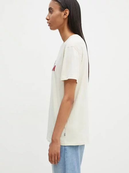 Fjallraven t-shirt Fjällräven Logo beżowa