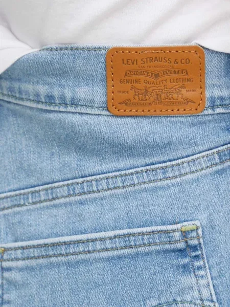 Карирани дънки straight leg Levi's® с шипове кафяво