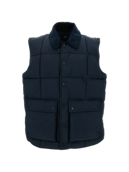 Gulerat matlasat vestă A.p.c. de catifea cord albastru