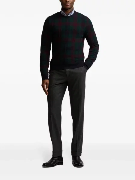 Pulover Ralph Lauren Purple Label în carouri verde