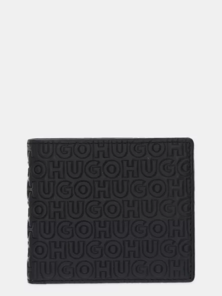 Кожен портфейл HUGO мъжки черно