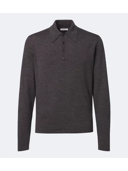 Tricou polo Lemaire de lână maro
