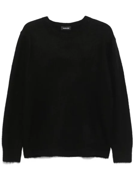 Sweter Mainless z okrągłym dekoltem czarny