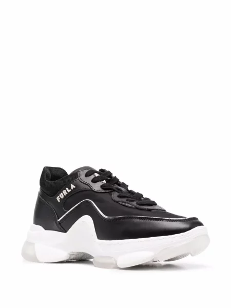 Raštuotos sportbačiai Furla chunky juoda