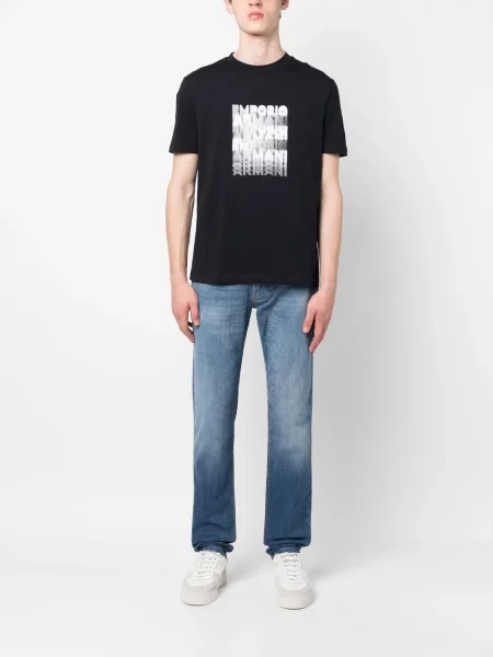 Tiesūs džinsai Emporio Armani mėlyna