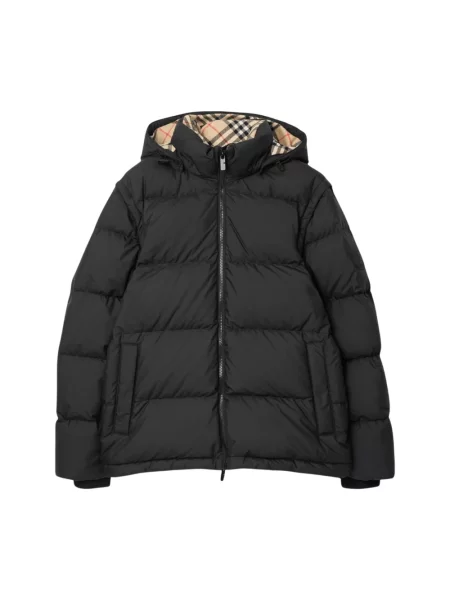 Kurtka puchowa Burberry wełniana czarna