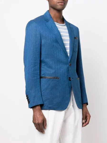 Sacou Billionaire cu broderie albastru