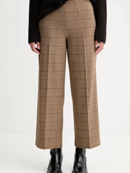 Marc O'Polo pantaloni lat high waist maro