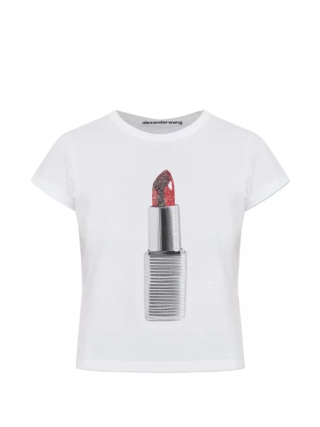 Tricou Alexander Wang cu imagine alb