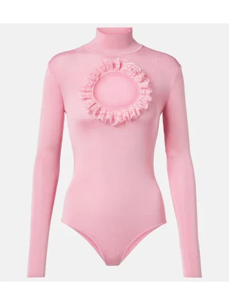 Body Self-portrait din dantelă roz