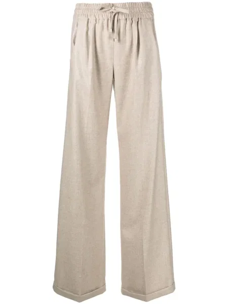 Pantaloni Kiton din cașmir maro