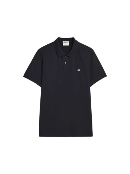 Koszulka polo Gant z logo czarna