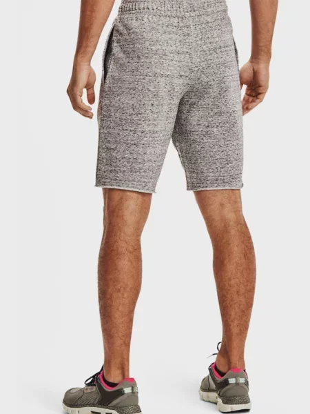Короткие махровые спортивные шорты Under Armour серые