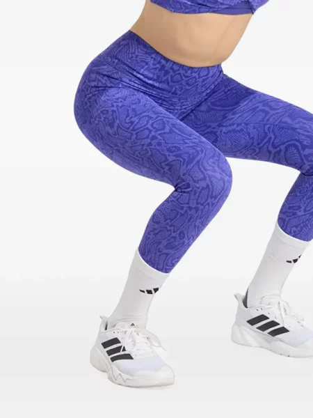 Geacă de blugi Adidas cu broderie cu dungi alergare albastru