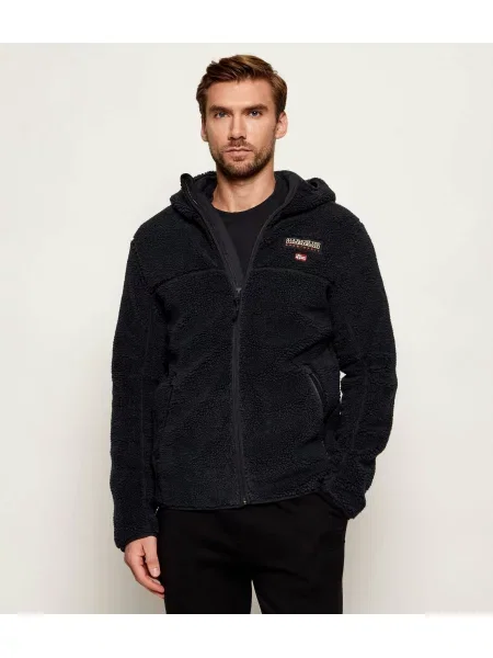 Napapijri Din fleece geacă T-Tynik negru