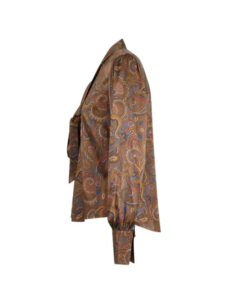 Блуза Veronica Beard с пейсли десен кафяво