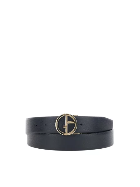 Pasek Giorgio Armani skórzany dwustronny niebieski