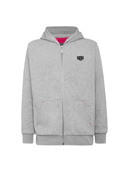Sweter Philipp Plein z kapturem szary