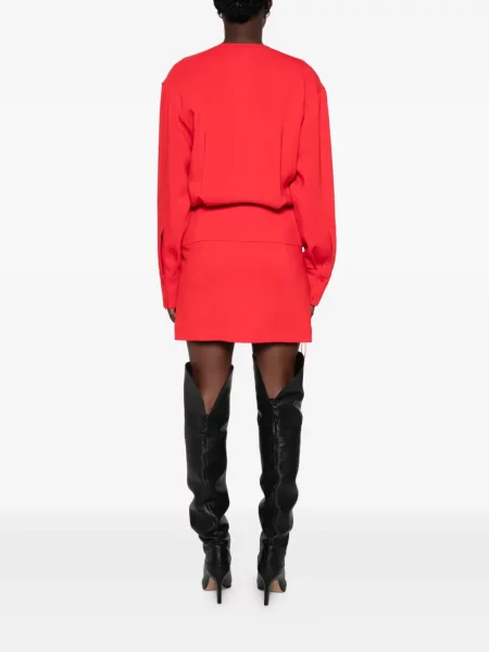 Lung rochie mini Sportmax plic roșu