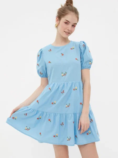 Sukienka mini Trendyol niebieska