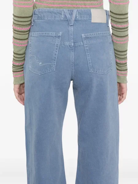 Blugi boyfriend Free People albastru