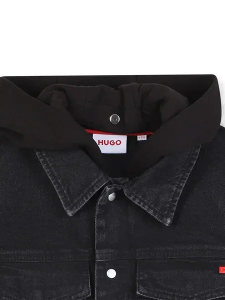 Kurtka jeansowa dziecięca Hugo szara