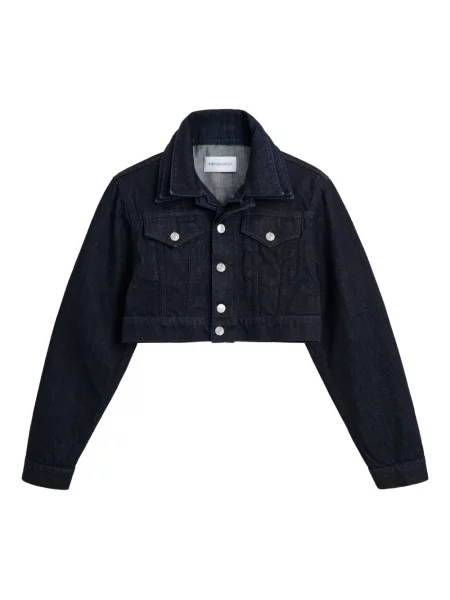 Kurtka jeansowa Viktor & Rolf o krotszym kroju niebieska