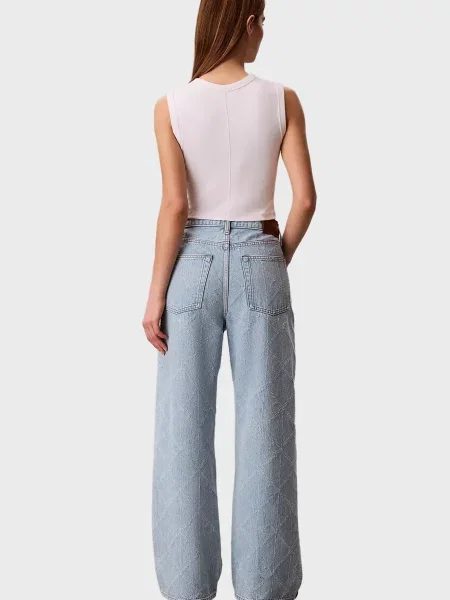 Джинсы Calvin Klein Jeans с принтом голубые