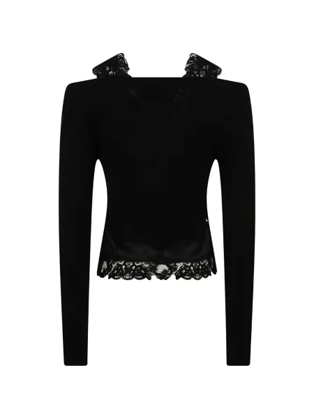 Pulover Ermanno Scervino din dantelă negru