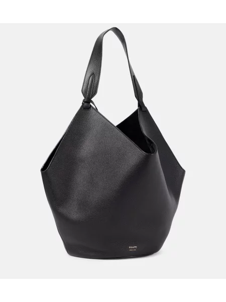 Geanta de piele Khaite din piele negru