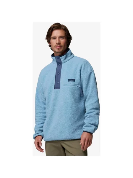 Polar Columbia Helvetia II Half Snap jasnoniebieski szaroniebieski S niebieski
