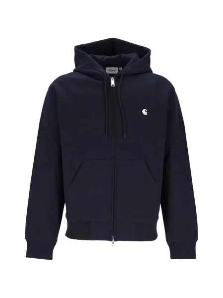 Μπουφάν Carhartt Wip με κουκούλα μπλε