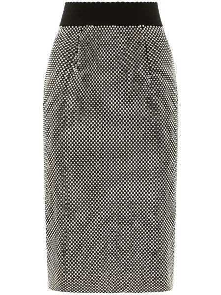 Fustă Dolce & Gabbana de cristal argintiu