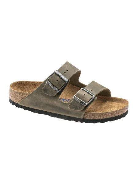 Klapki BIRKENSTOCK Arizona SFB LEOI Narrow faded khaki brązowe
