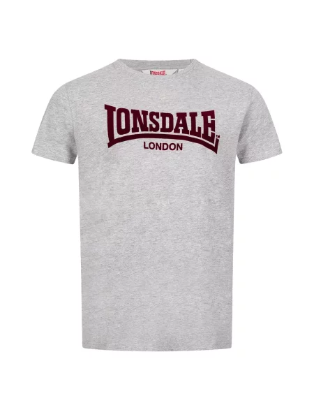 LONSDALE Tricou London amestecat / roşu închis gri
