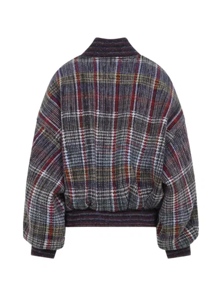 Μάλλινος καρό μπουφάν bomber Missoni γκρι