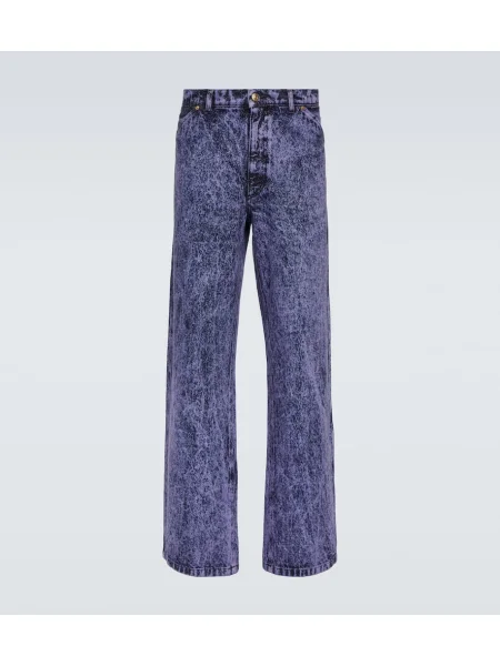 Blugi drepți Marni cu talie joasă albastru