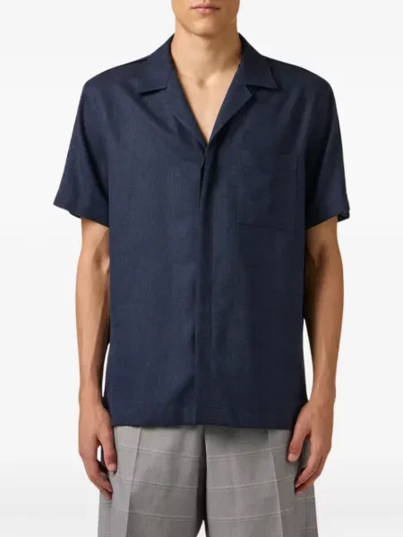 Риза Iceberg с V-образно деколте синьо